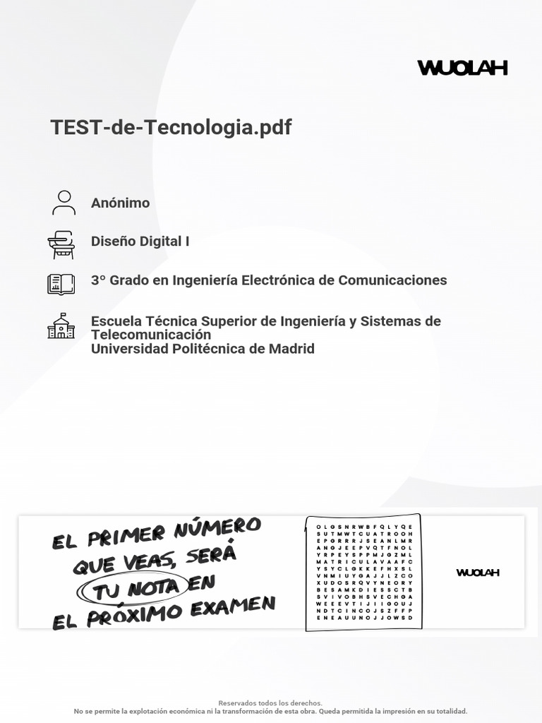Diseño Digital en Ingeniería Electrónica | PDF