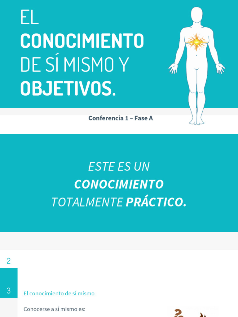 1 Fase A. El Conocimiento de Sí Mismo y Objetivos | PDF | Conocimiento ...