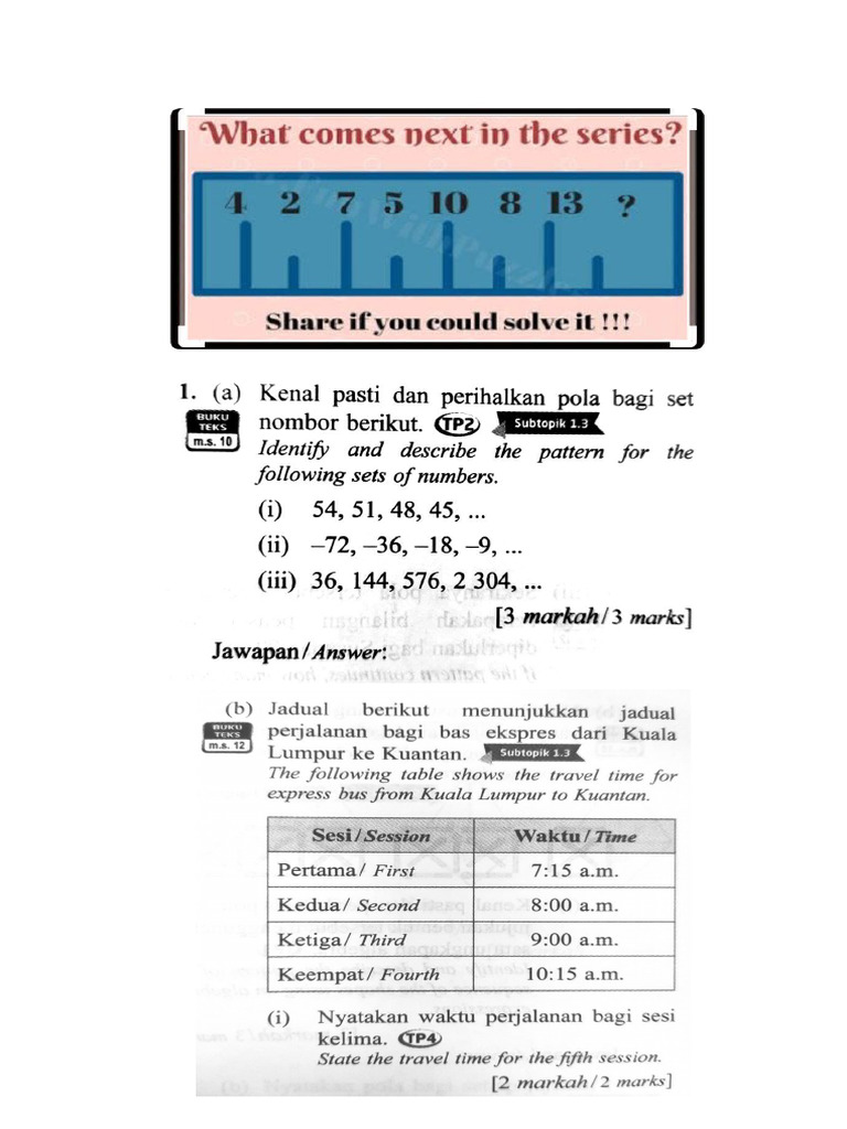 Pattern Number Sequence Pdf