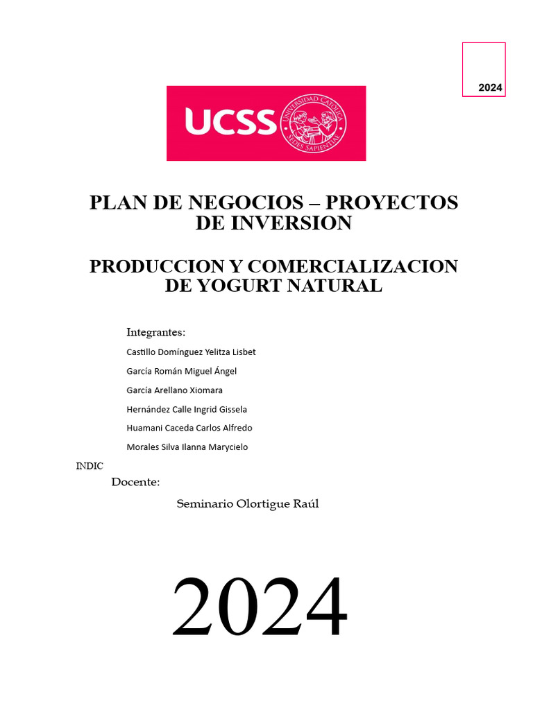 Plan de Negocios para Yogurt Natural | PDF | Producto (Negocio ...