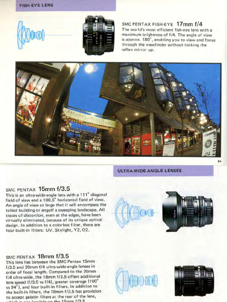 1977 Pentax Lens Catalog | PDF