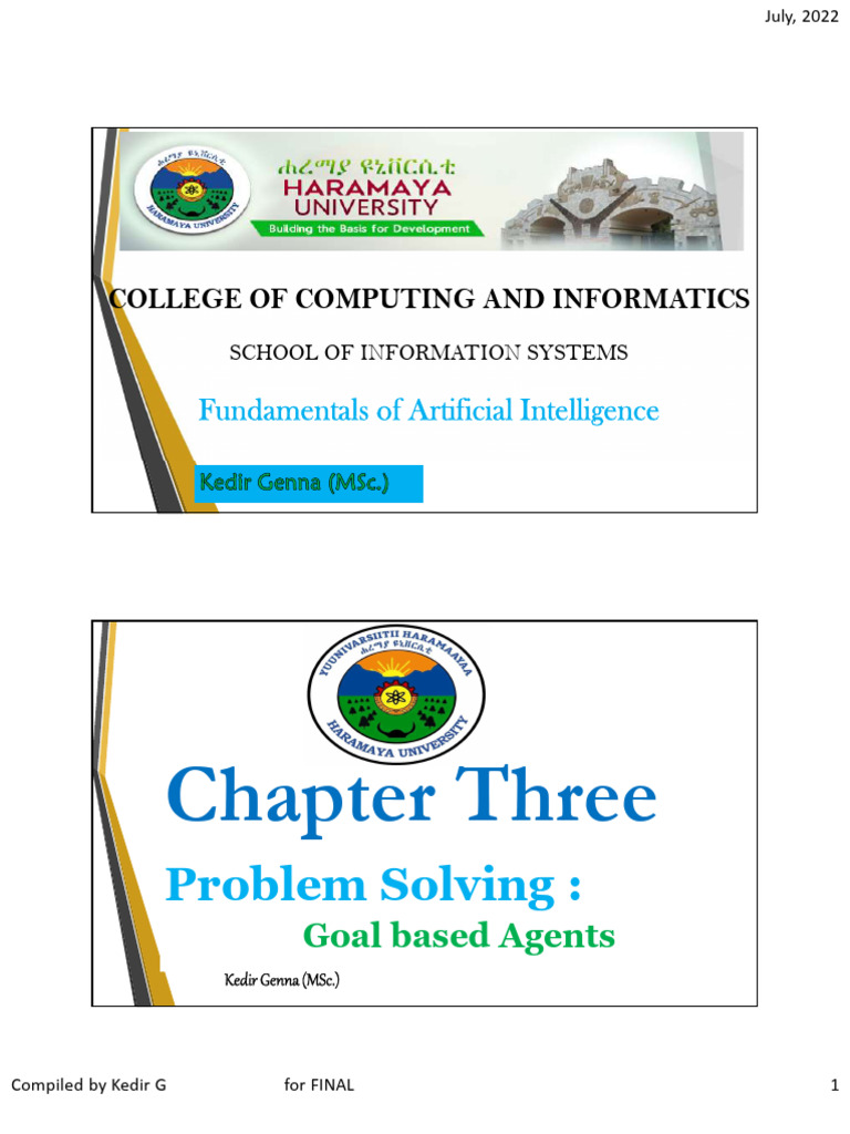 AI Problem Solving: Goal-Based Agents | PDF | Algorithms And Data ...