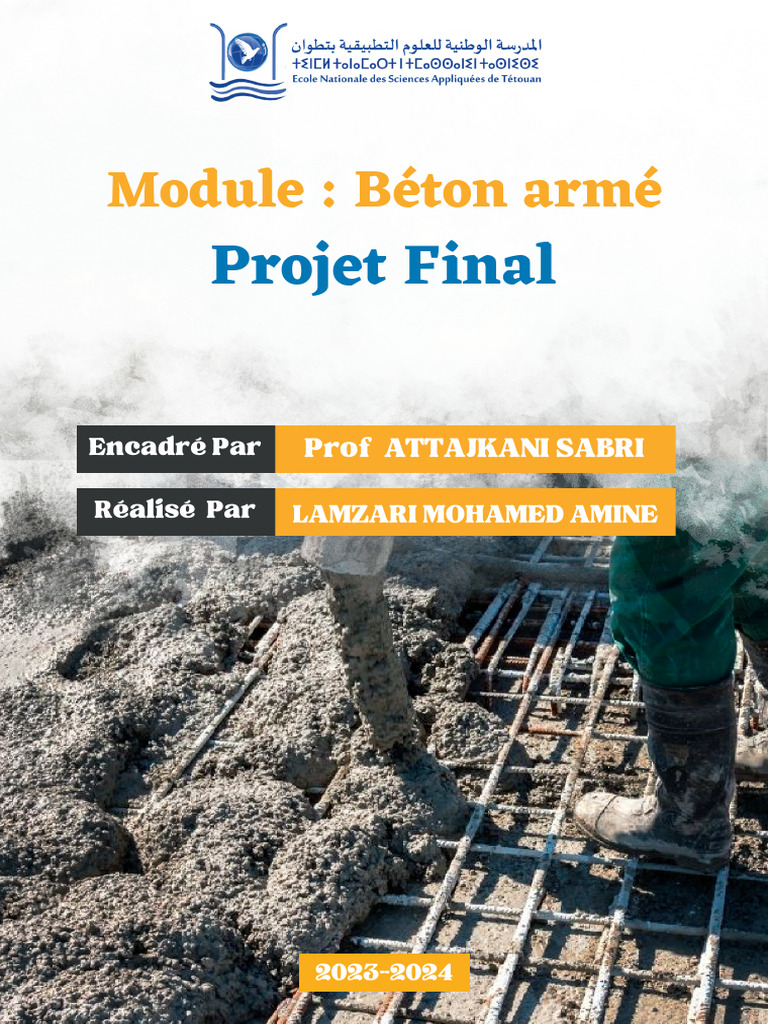 Projet de dimensionnement en béton armé | PDF | Béton armé | Ingénierie ...