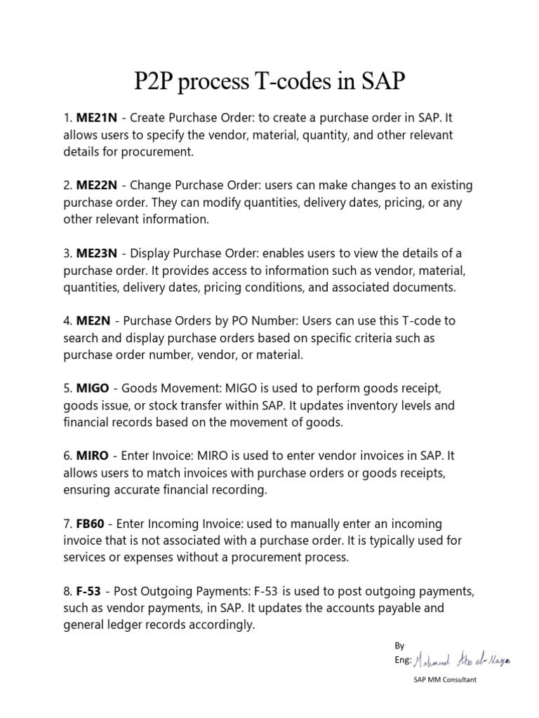 p2p-process-t-codes-in-sap-download-free-pdf-business