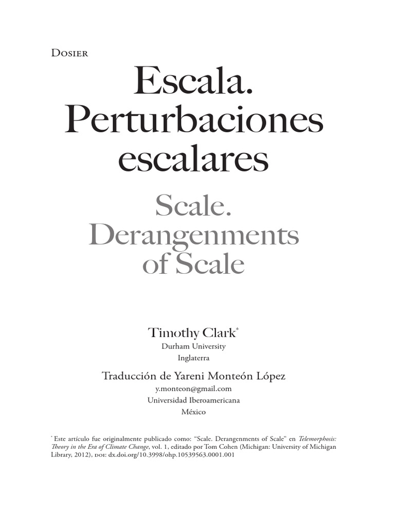 Perturbaciones de la Escala Clark | PDF | Liberalismo | Entorno natural