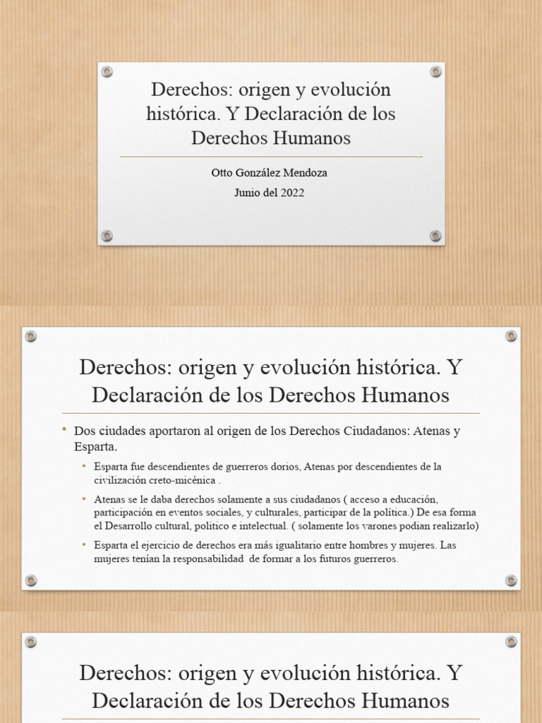 Origen y evolución de los Derechos Humanos | PDF | Derechos | Derechos ...