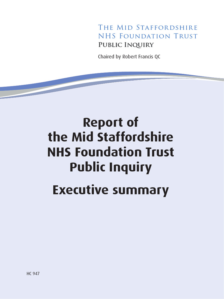 Report of The Mid Staffordshire NHS Francis | PDF | National Health ...