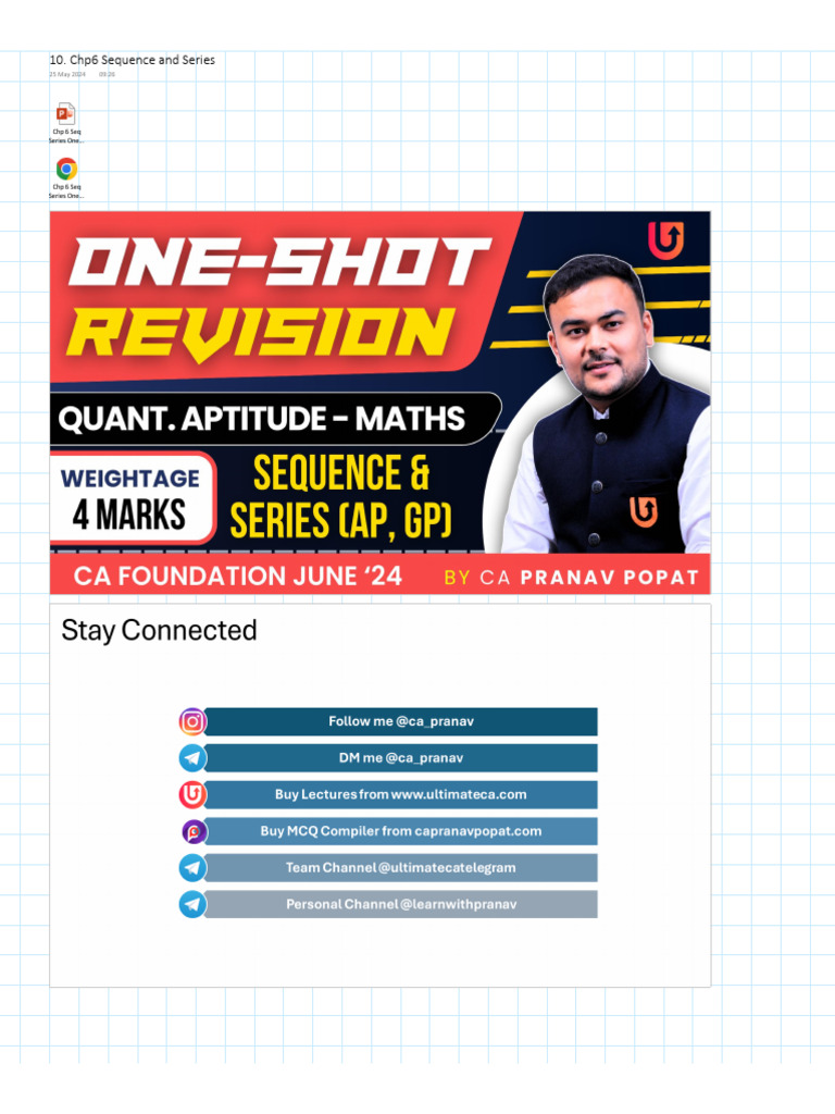 CHP 6 Seq Series One Shot Revision Notes Pranav Sir | PDF