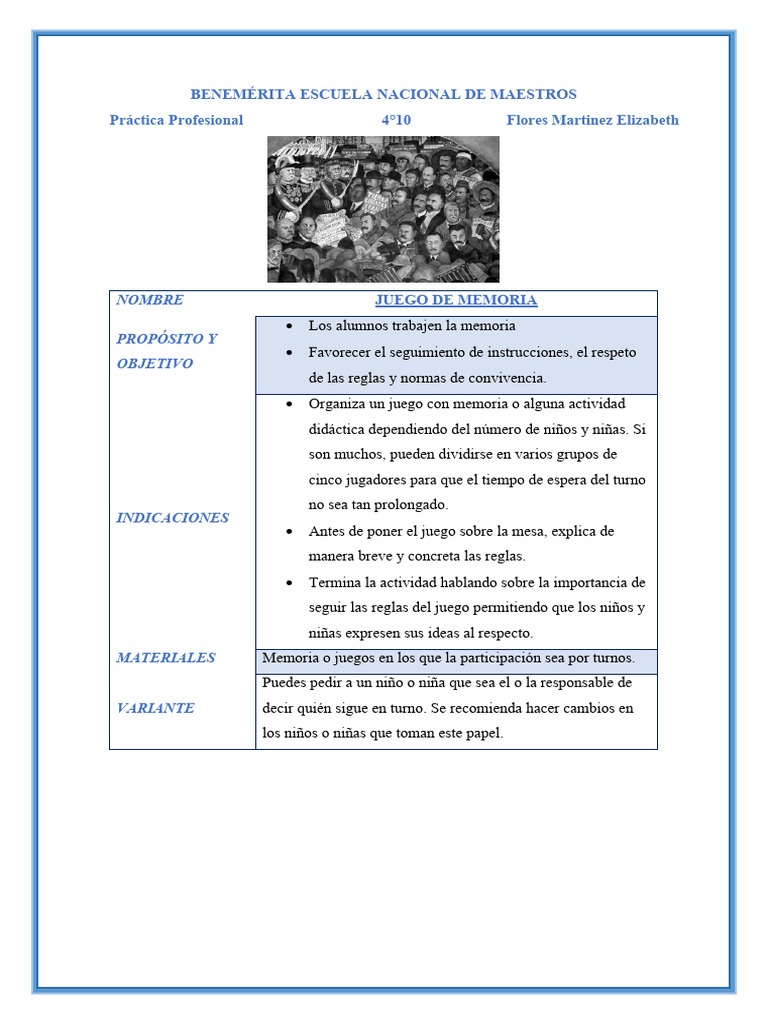 Juego de Memoria | PDF