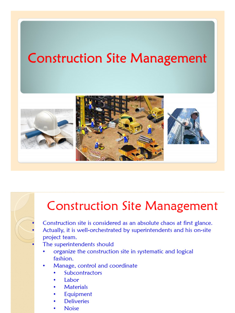 9-Construction Site Management | PDF | Human Resources | Economies