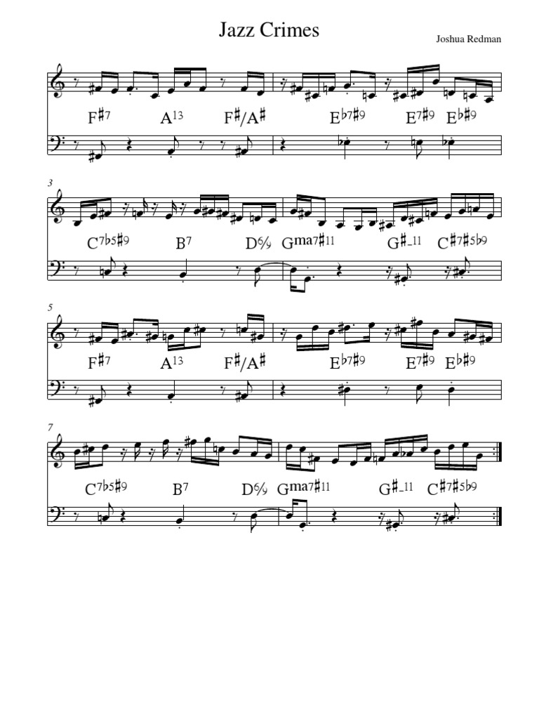 Jazz CrimesLeadsheet PDF