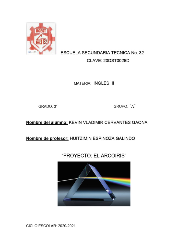 Descomposición de la Luz Blanca | PDF | Color | Ligero