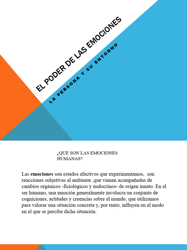 El Poder de Las Emociones en La Persona y Otros | PDF | Las emociones ...