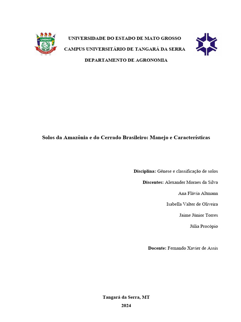 Manejo e Características dos Solos Brasileiros | PDF | Solo | Agricultura