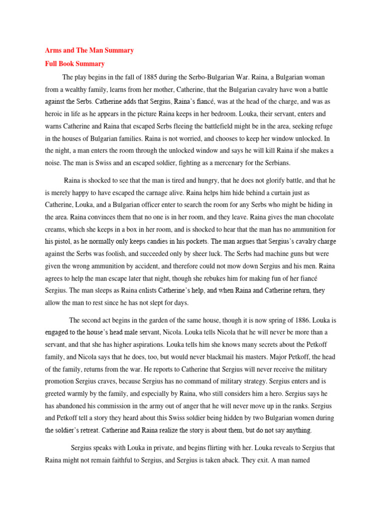 Arms and The Man PDF