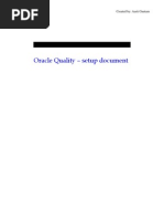 Oracle Quality Setup Document