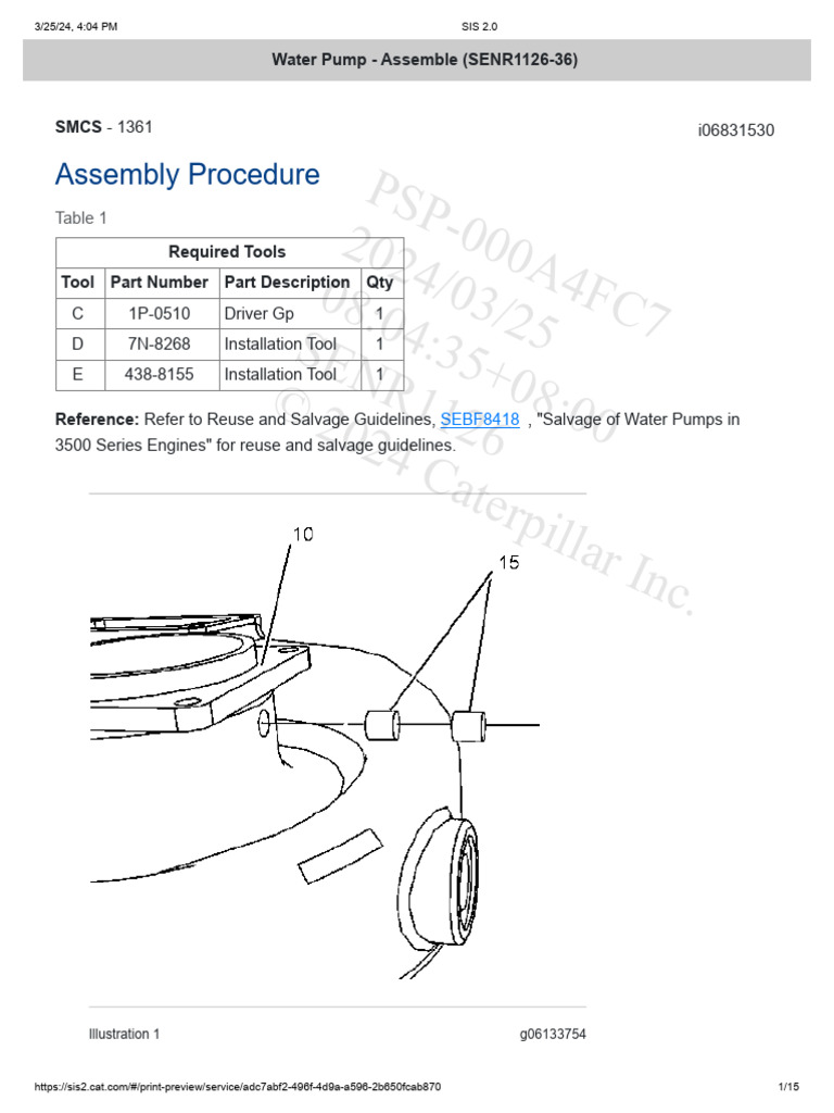Water Pump Assembly Guide | PDF | Pump | Bearing (Mechanical)