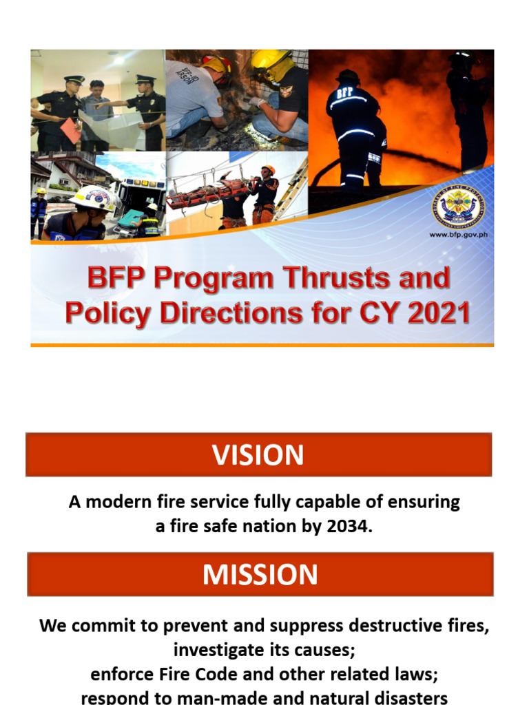 BFP Fire Protection Service Mandate | PDF | Emergency Services ...