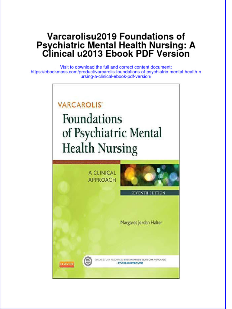 Varcarolis Foundations Of Psychiatric Mental Health Nursing A Clinical