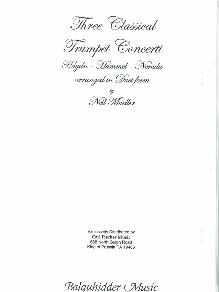 Three Classical Trumpet Concerti07072014 | PDF
