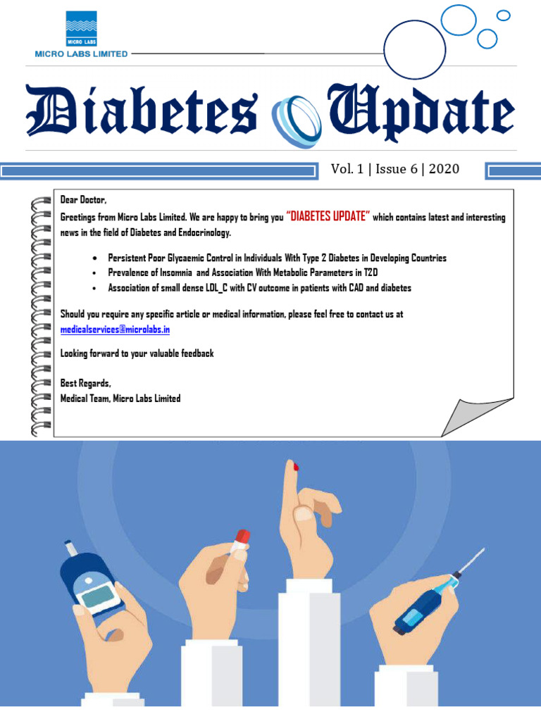 Micro Labs_ Diabetes Update_ News Letter_ Vol 1_ Issue 6_ 2020