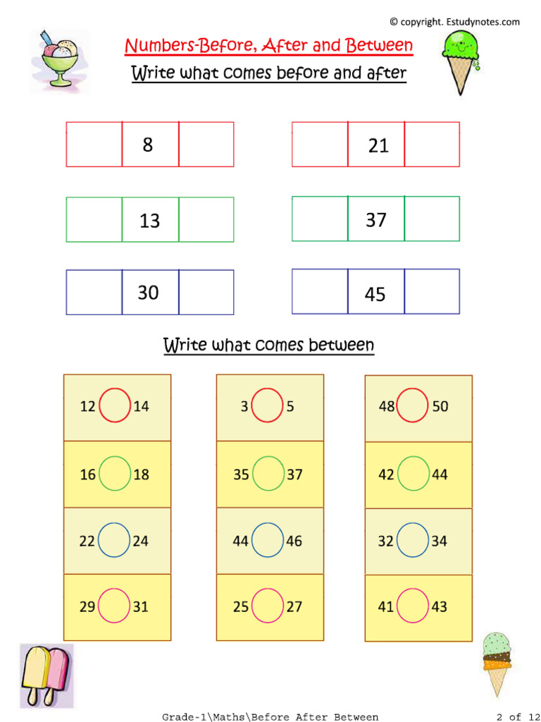 Grade 1 Maths Worksheet - Estudynotes.com | PDF