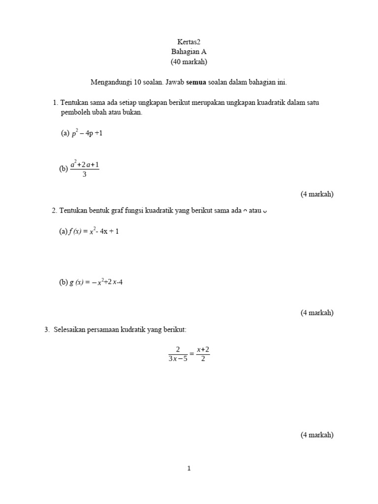 Kertas2 Ppt Matematik 2024 Pdf