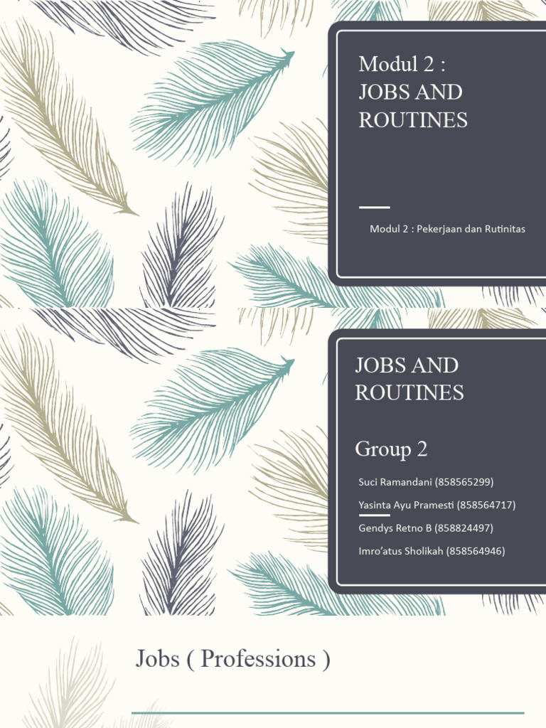 Jobs and Daily Routines Explained | PDF | Languages | Foreign Language ...