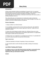 Diary Writing Format and Examples | PDF