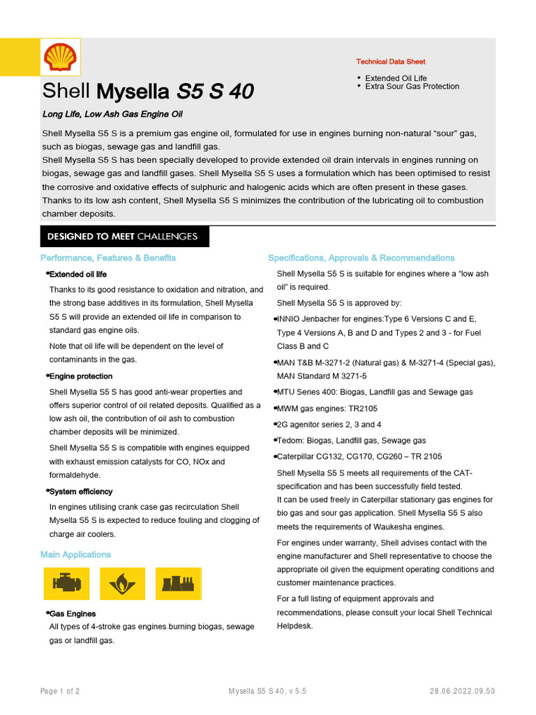 Shell Mysella S5 S 40: Performance, Features & Benefits Specifications ...