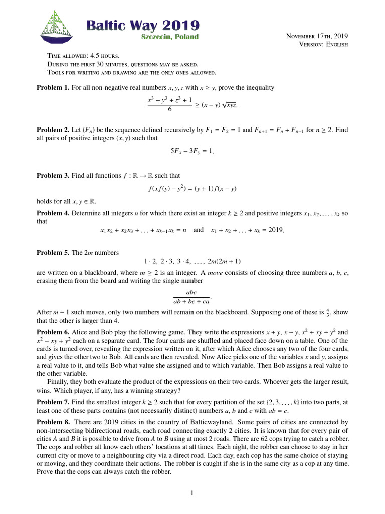 Math Problem Set with Solutions | PDF | Triangle | Mathematical Objects