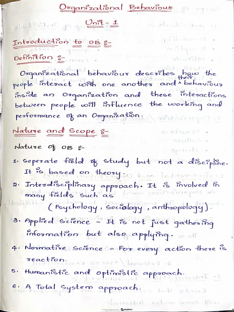 Organizational Behavior Pdf