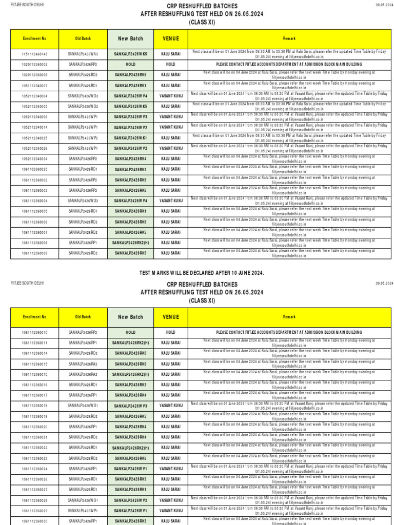 Venue New Batch | PDF