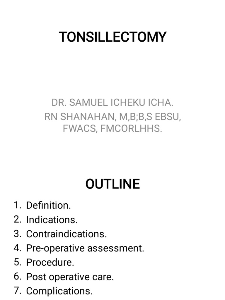 Tosillectomy Pdf Bleeding Surgery
