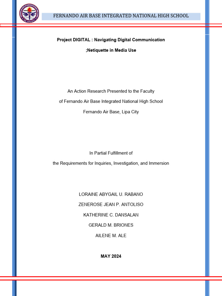 Project Digital Final Paper. | PDF | Communication | Cognition