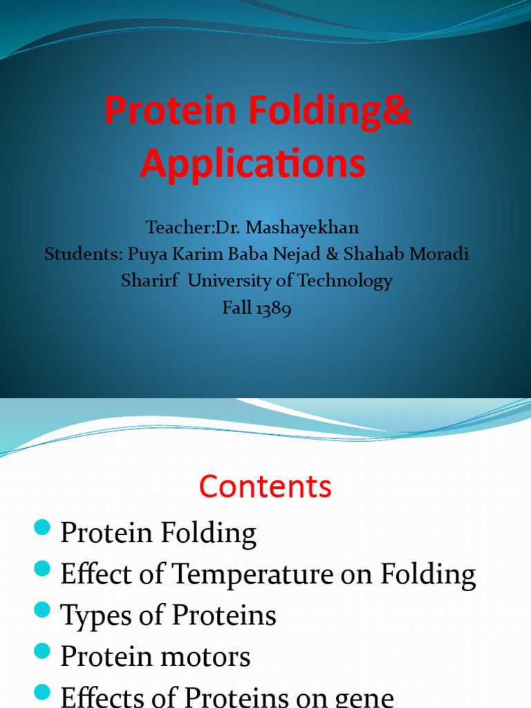 Protein Folding& Temperature Download Free PDF Protein Folding