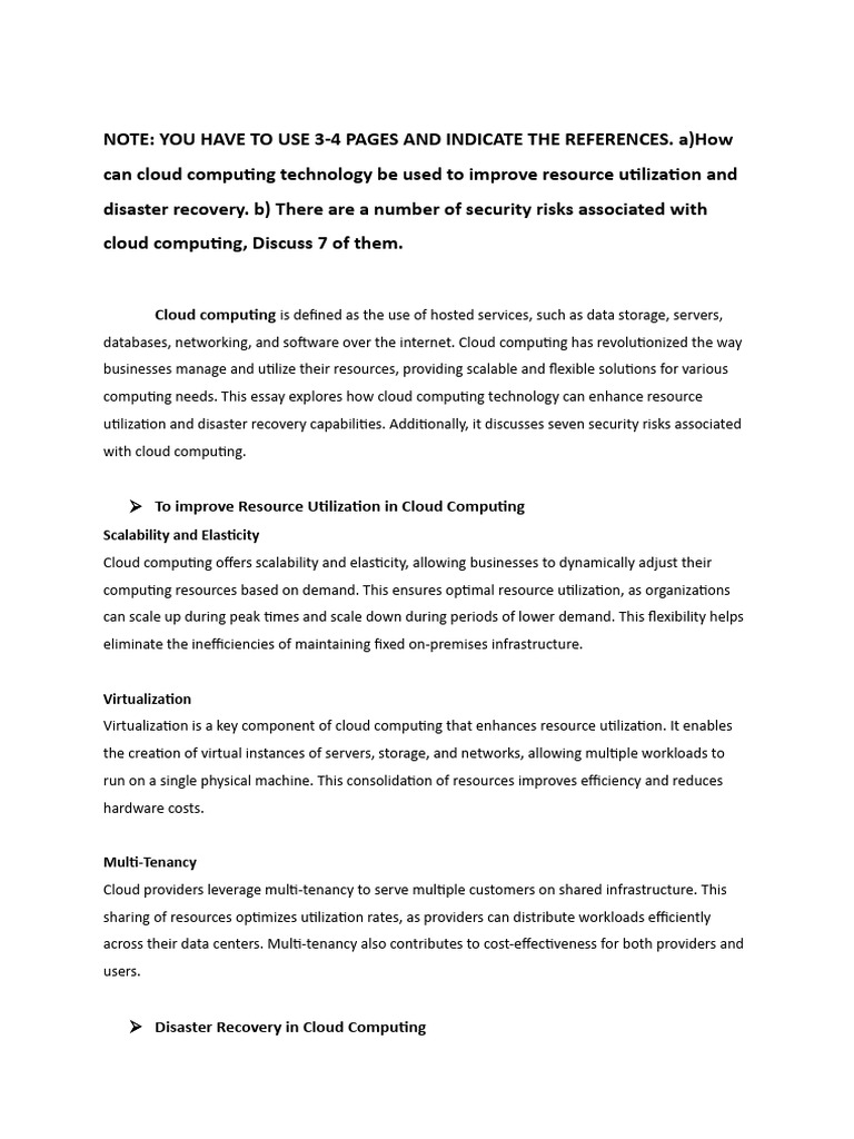 Security Risks in Cloud Computing | PDF | Cloud Computing | Scalability