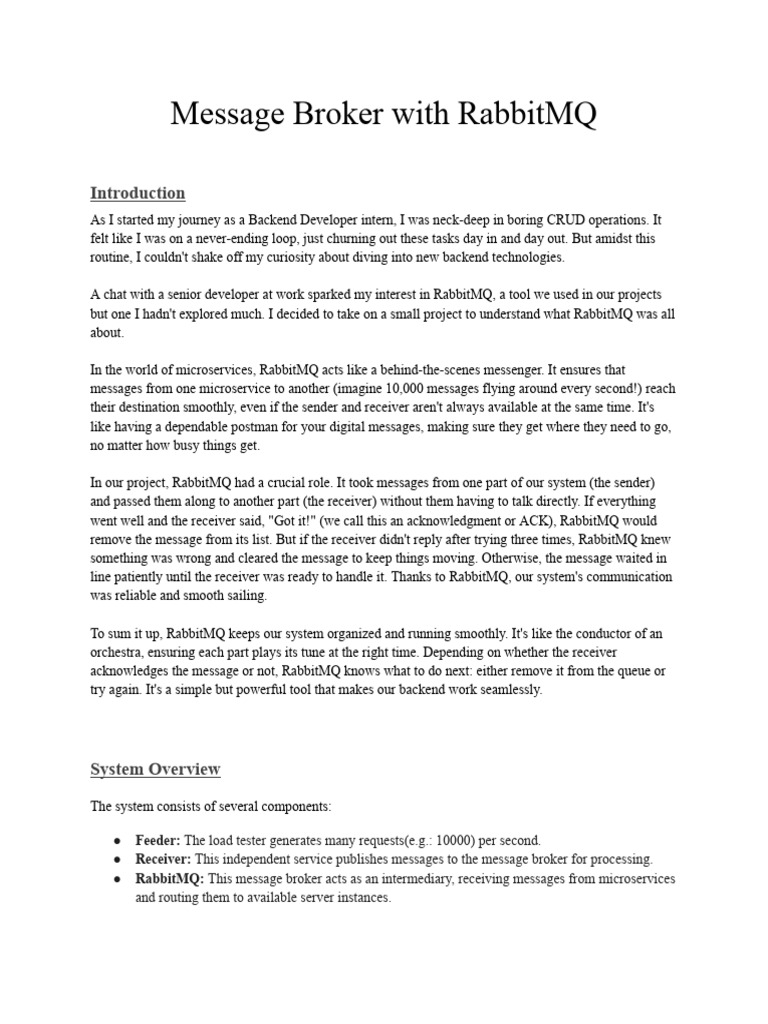 RabbitMQ for Microservices Communication | PDF | Fault Tolerance ...