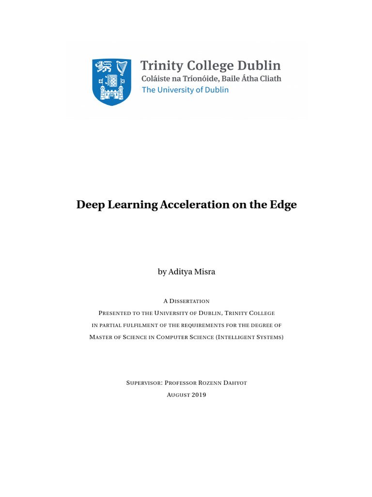 Deep Learning Acceleration on Edge Devices | PDF | Artificial Neural ...
