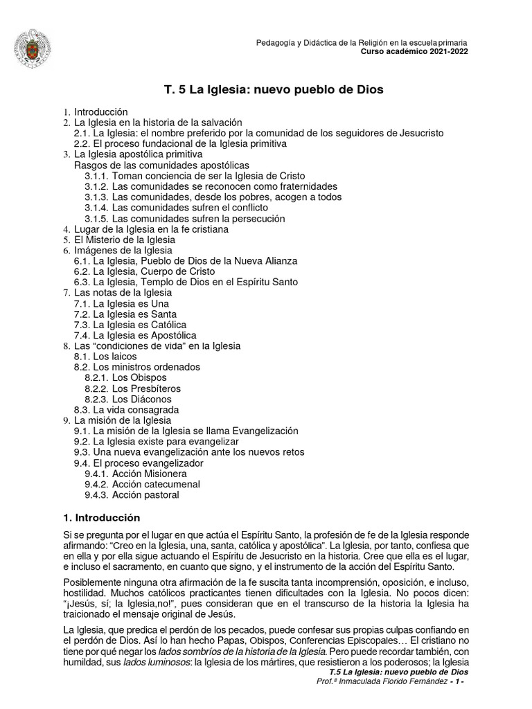 Imágenes y misión de la Iglesia | PDF | Iglesia Católica | obispo