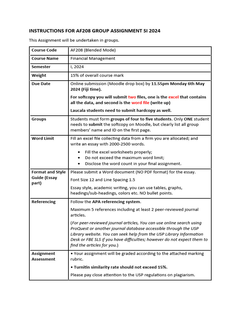 Instructions for af208 group assignment si 2024 pdf leverage