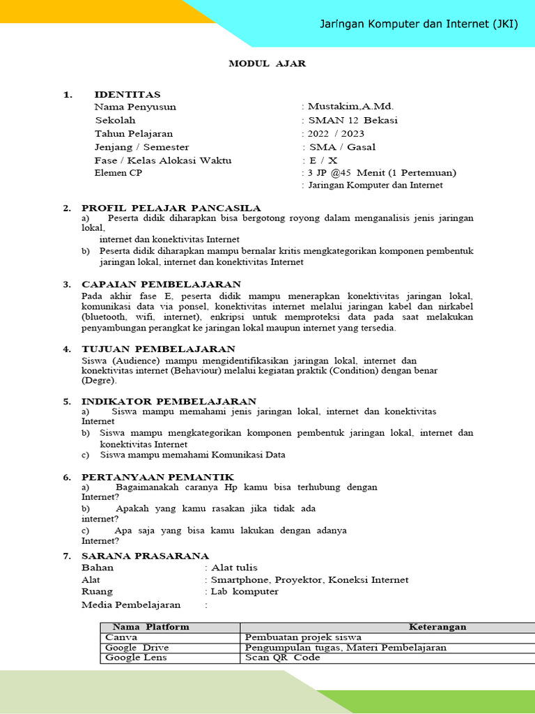 Modul Ajar: Modul Ajar Informatika Fase E Modul Ajar Informatika Fase E ...