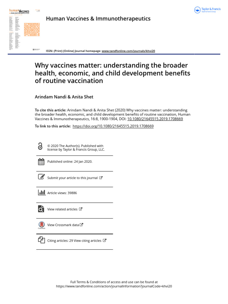 Why Vaccines Matter Understanding The Broader Health Economic and Child ...