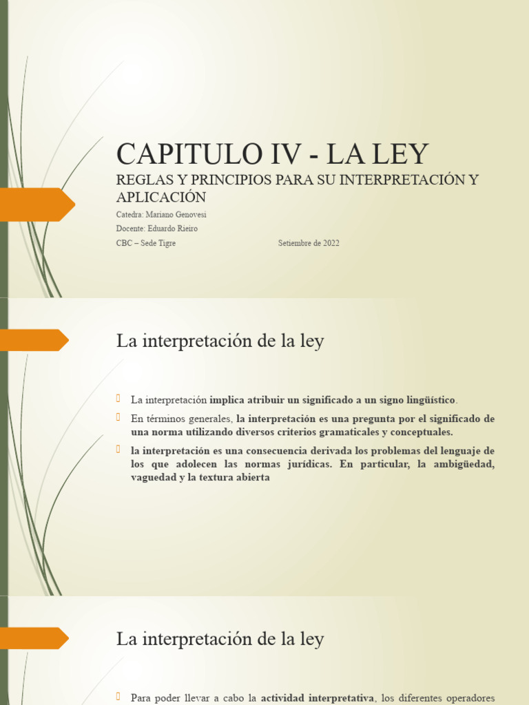 Interpretación de la Ley en el CCyCN | PDF | Caso de ley | Justicia