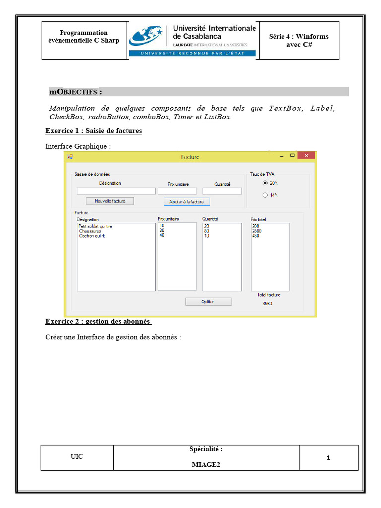 C# Winforms : Gestion d'applications | PDF | Interaction humain ...
