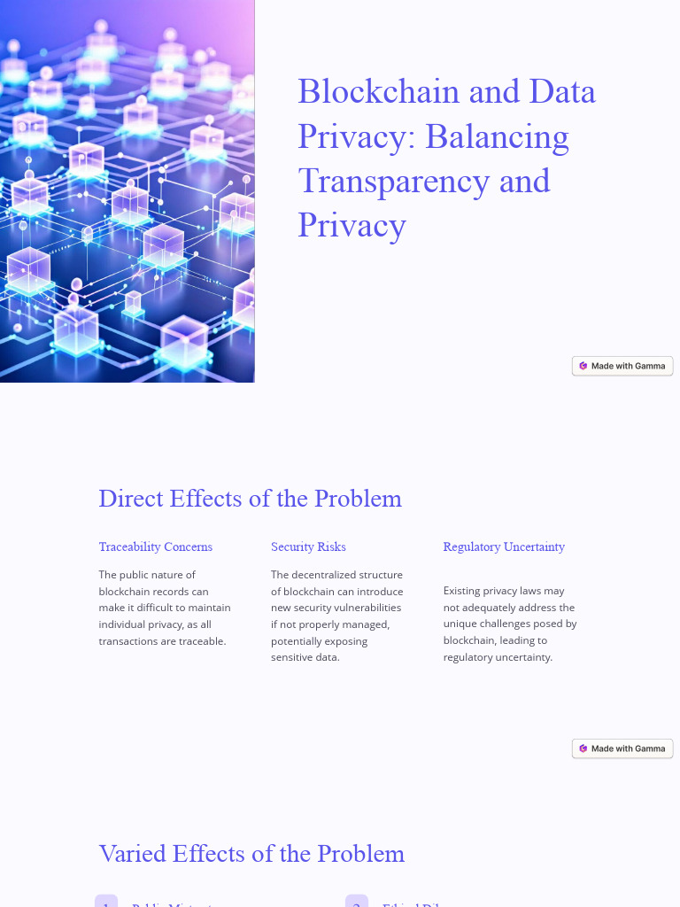 Blockchain and Data Privacy Balancing Transparency and Privacy | PDF ...