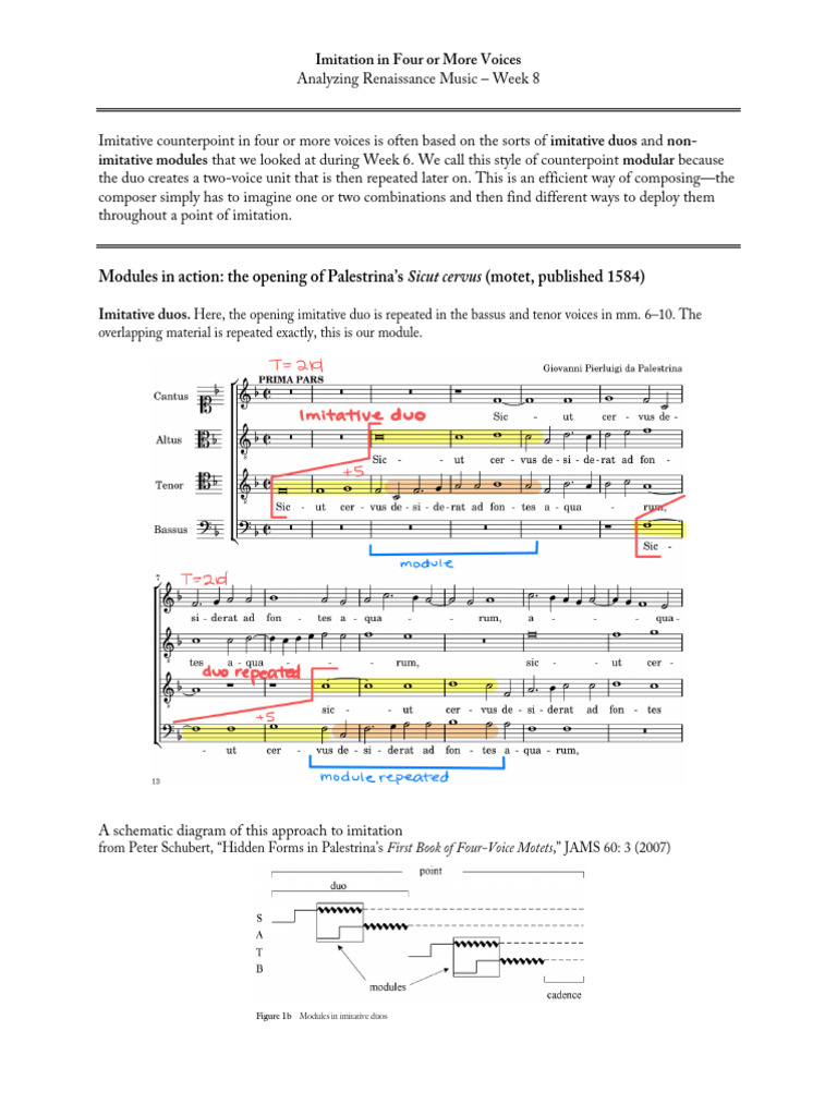 Handout - Imitation for Four or More Voices | Download Free PDF ...