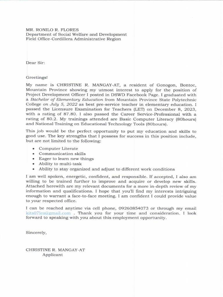 otGrH-PROJECT DEVELOPMENT OFFICER I | PDF