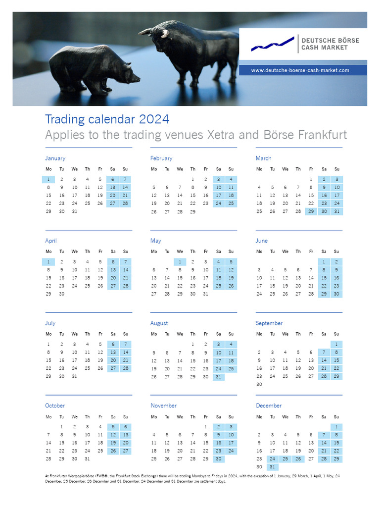 xetratradingcalendar2024 Download Free PDF Economic Sectors
