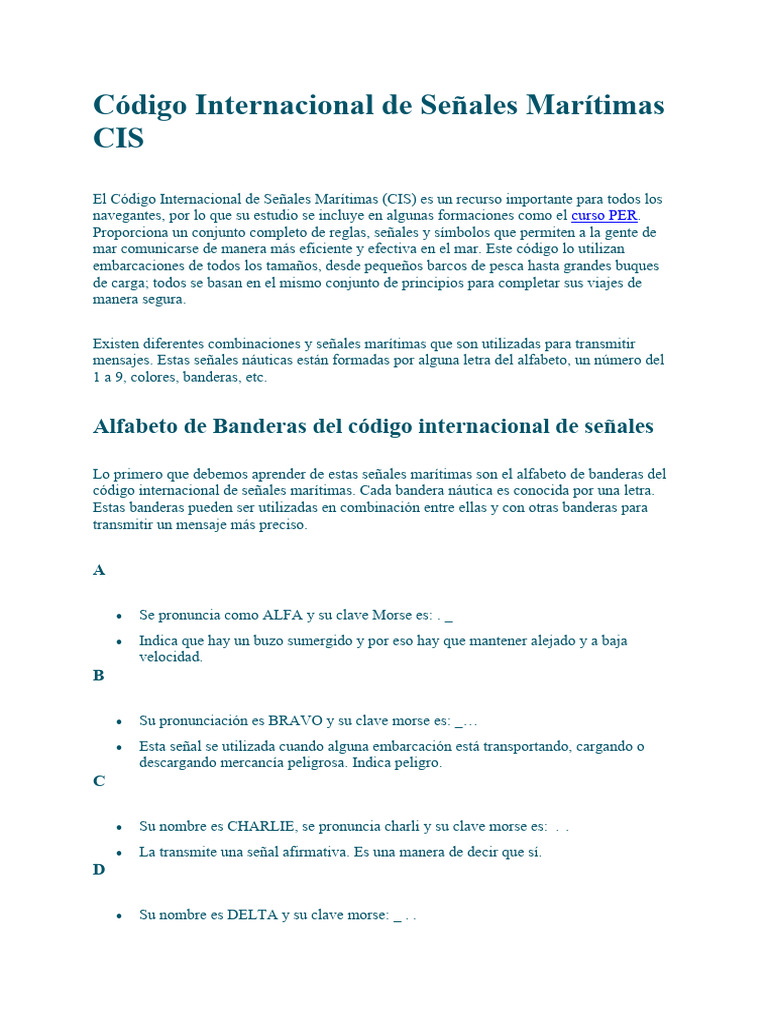 Código Internacional de Señales Marítimas | PDF | Transporte de agua